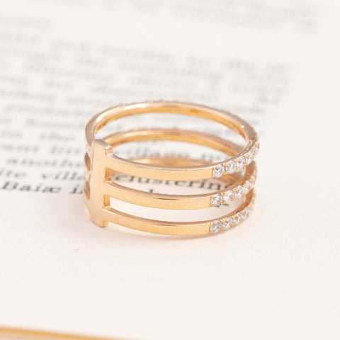 .94ctw Triple Row Diamond Band