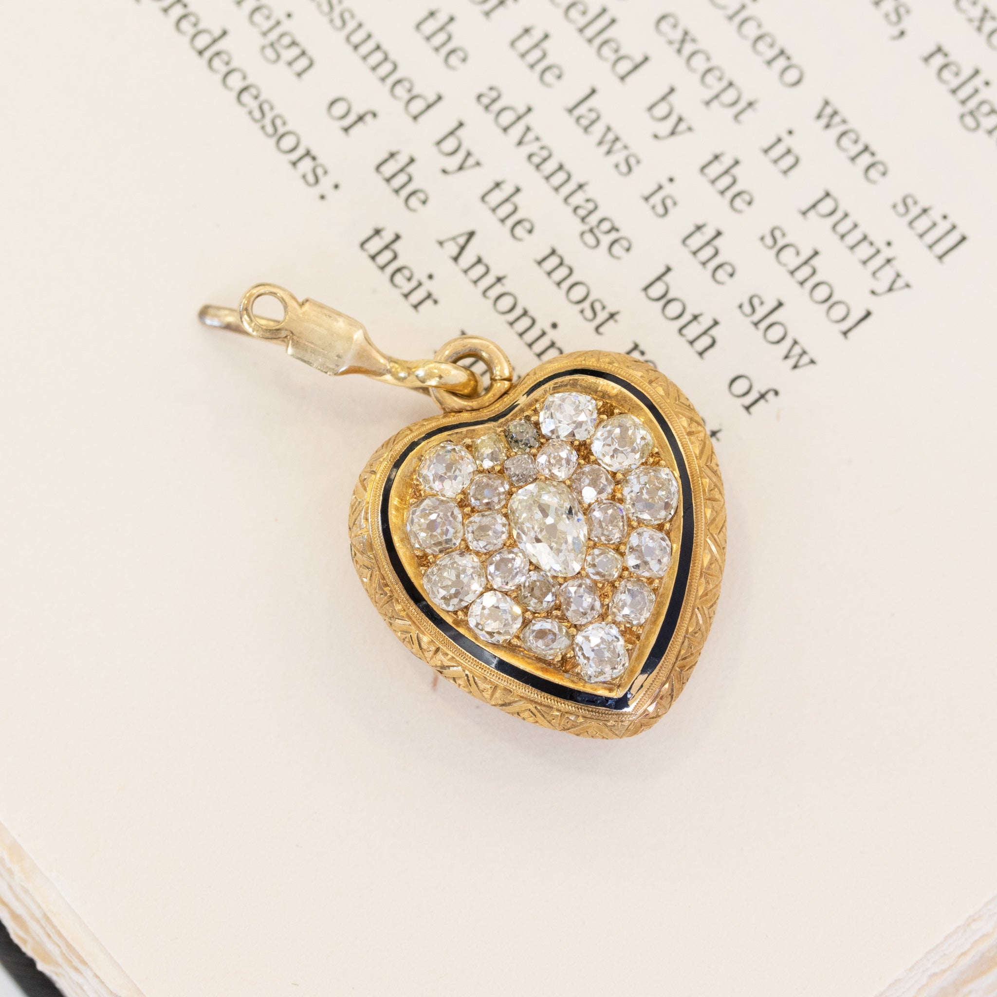 9.51ctw Victorian Diamond Hinged Locket/Brooch