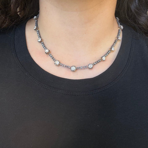 9.68ctw Victorian Old European Cut Diamond Necklace