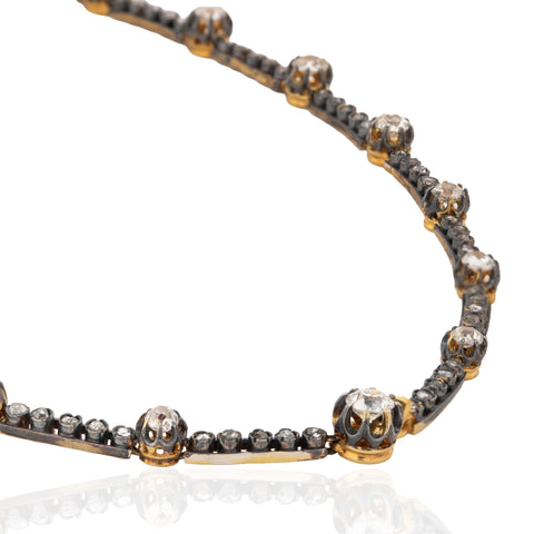 9.68ctw Victorian Old European Cut Diamond Necklace