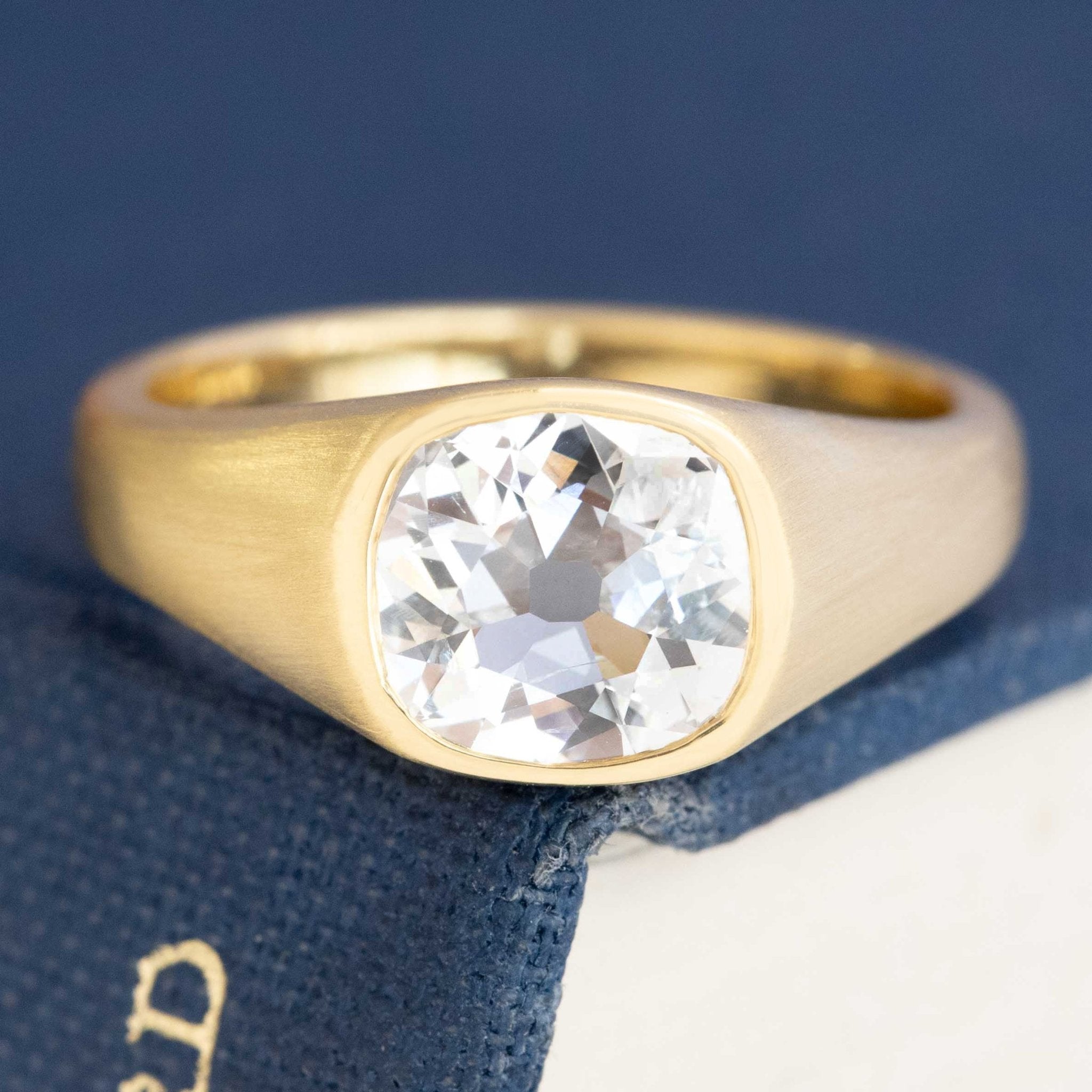 .96ct Old Mine Cut Diamond Bezel Solitaire, GIA