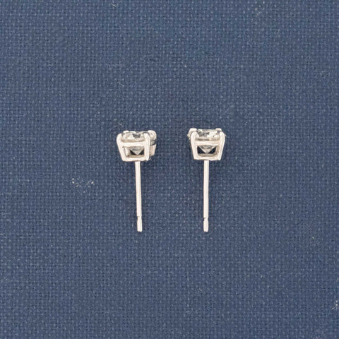 .96ctw Old European Cut Diamond Stud Earrings