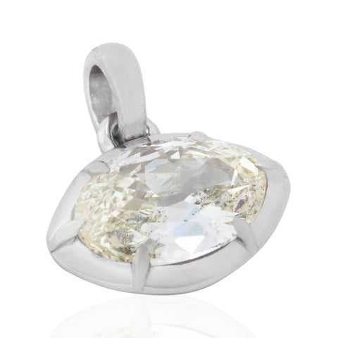 .97ct Moval Cut Diamond Collet Charm