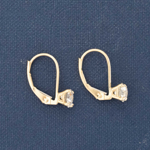 .97ctw Old European Cut Diamond Dormeuse Earrings