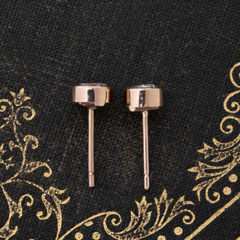 .97ctw Old European Cut Diamond Stud Earrings