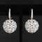 9.84ctw Rose Cut Diamond Disco Ball Earrings