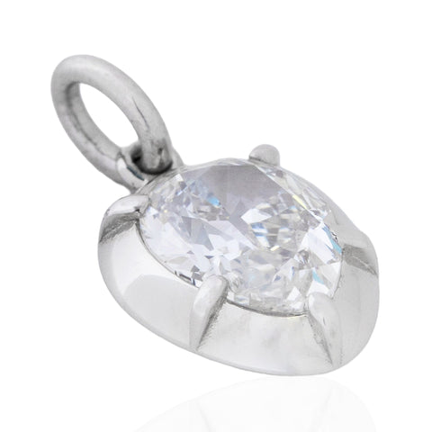 .98ct Pear Cut Diamond Collet Charm/Pendant