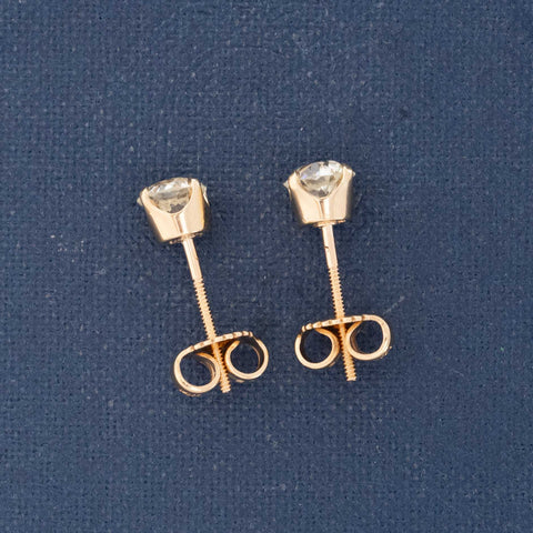 .98ctw Old European Cut Diamond Stud Earrings
