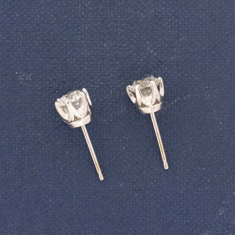 .98ctw Old European Cut Diamond Stud Earrings
