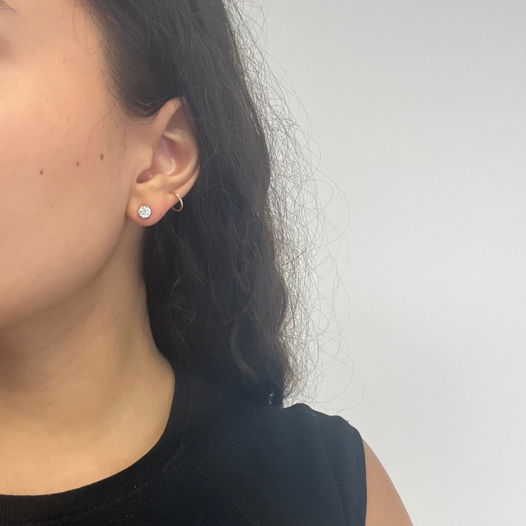 .98ctw Old European Cut Diamond Stud Earrings