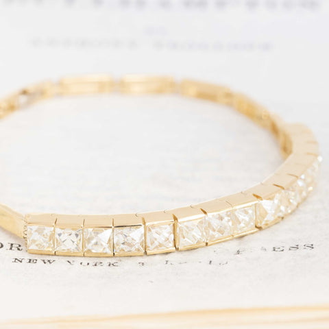 9.90ctw French Cut Diamond Bezel Bracelet