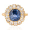 9.90ctw Victorian Diamond & Sapphire Cluster Ring