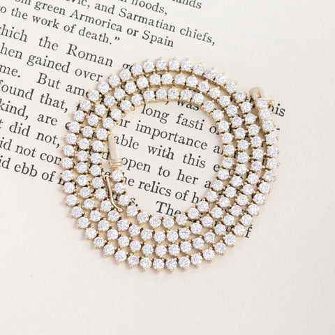 9.95ctw Round Brilliant Cut Diamond Tennis Necklace
