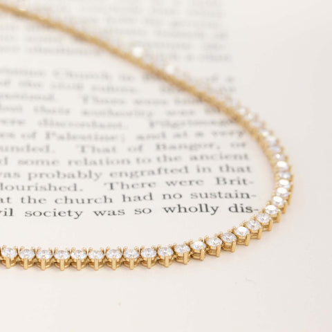9.95ctw Round Brilliant Cut Diamond Tennis Necklace