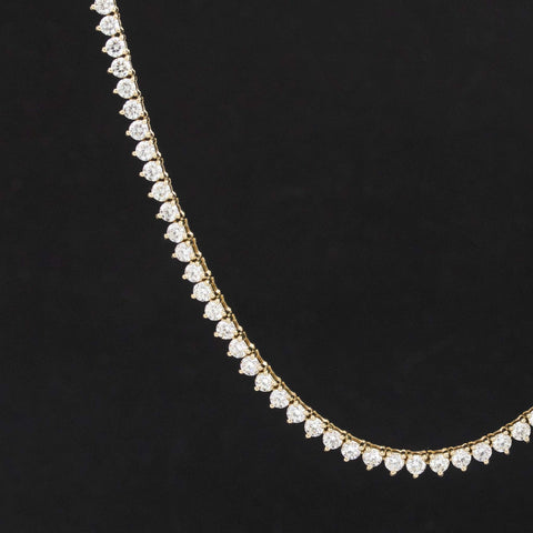 9.95ctw Round Brilliant Cut Diamond Tennis Necklace