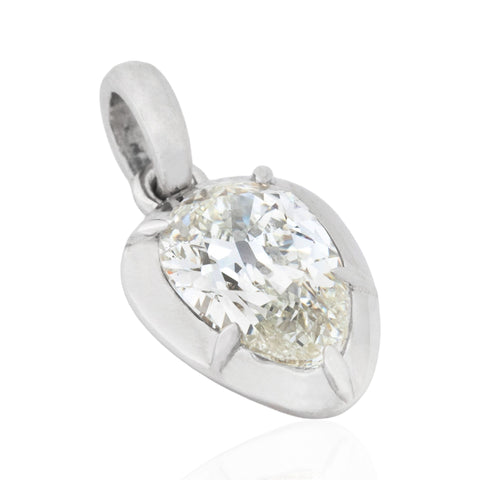 .99ct Pear Cut Diamond Collet Charm