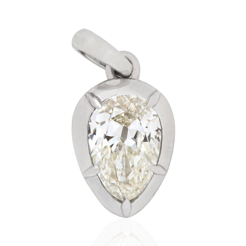 .99ct Pear Cut Diamond Collet Charm