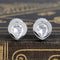 .99ctw Pear Rose Cut Diamond Heart Shaped Stud Earrings