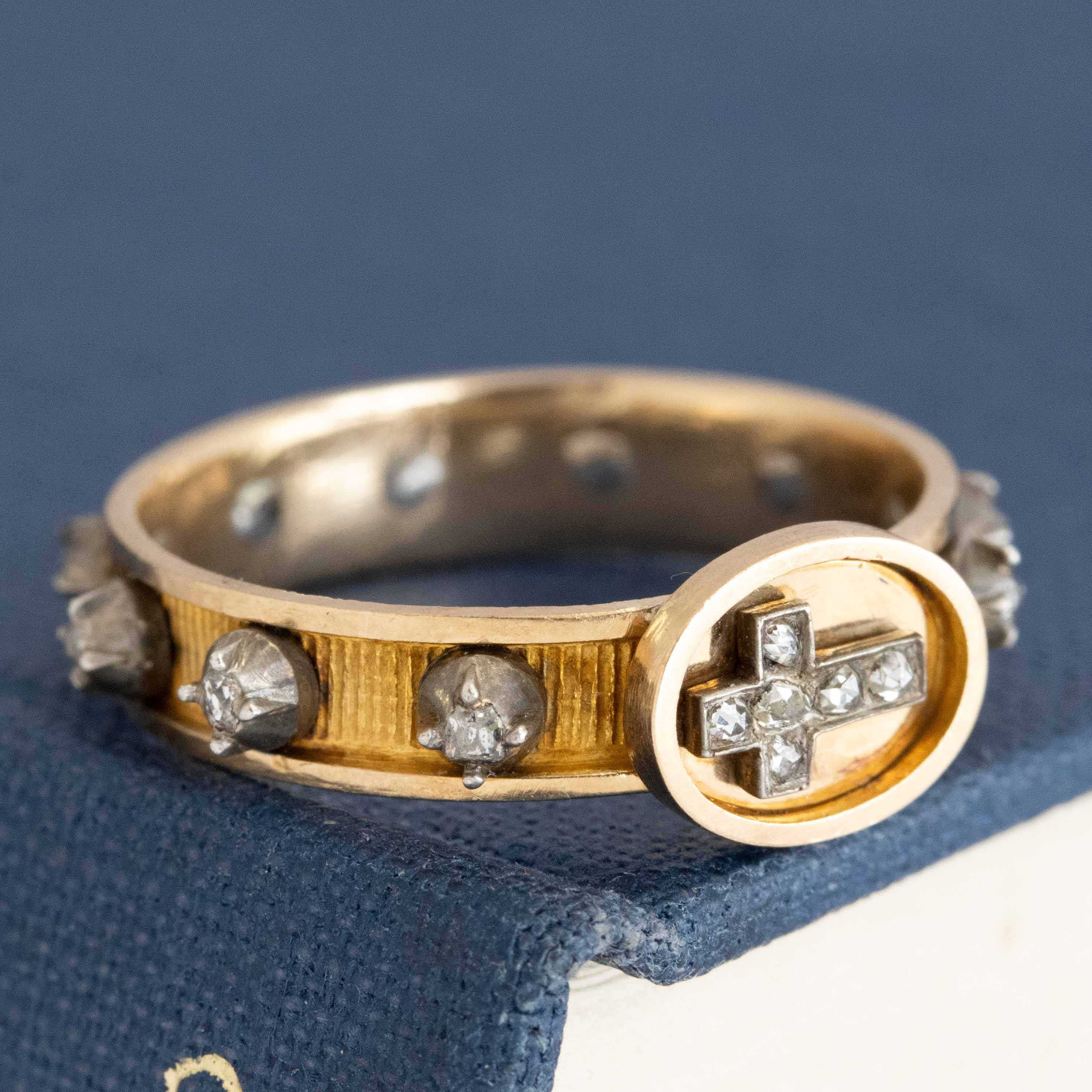 Rare Georgian-era "Rosary" Diamond Ring