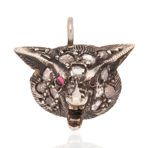 Antique Diamond Fox Charm