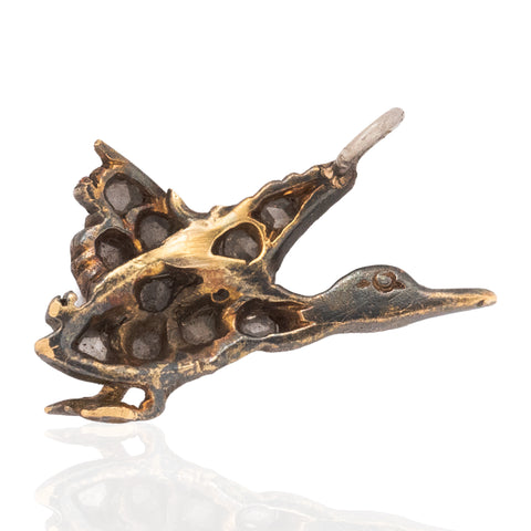 Antique Diamond Goose Charm