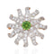 4.65ctw Antique Diamond & Demantoid Garnet Brooch/Pendant