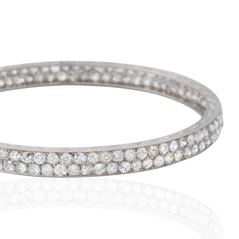 11.00ctw Edwardian Antique Old European Cut Diamond Bangle