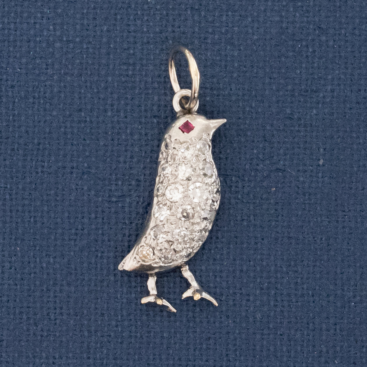 .29ctw Art Deco Diamond Bird Charm