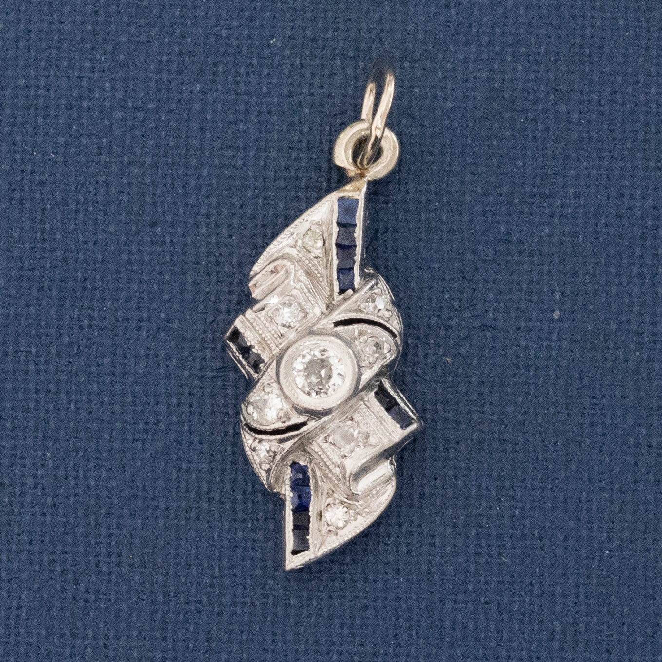 .24ctw Art Deco Diamond Navette Charm