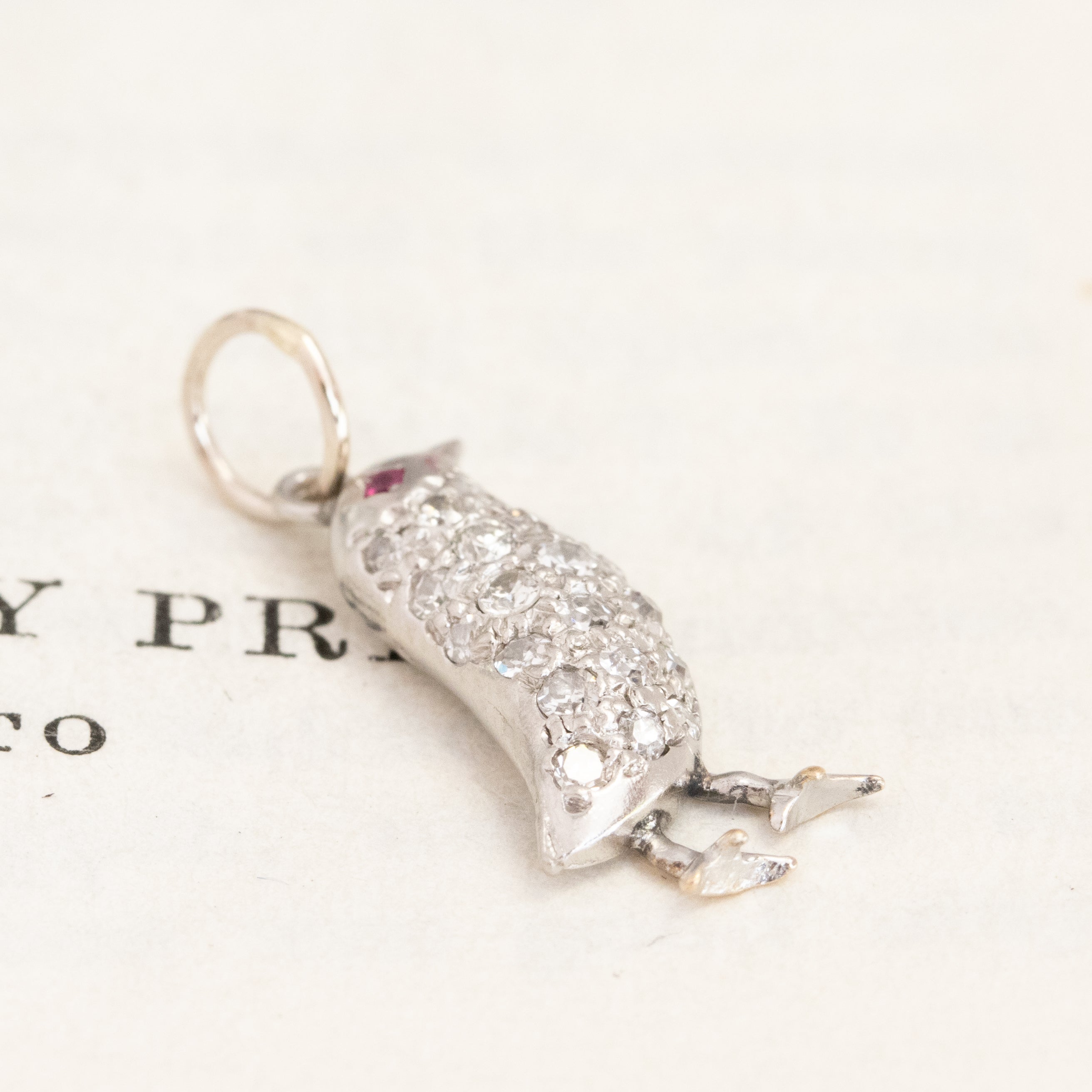 .29ctw Art Deco Diamond Bird Charm