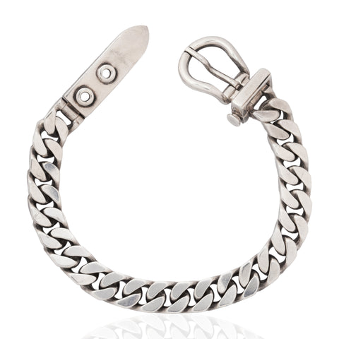 Vintage Silver Buckle Bracelet, by Hermes Paris