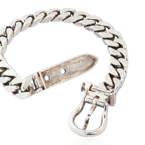 Vintage Silver Buckle Bracelet, by Hermes Paris