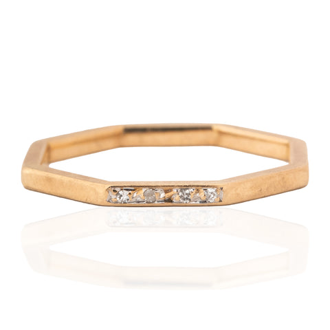 Vintage Diamond Octagonal Band