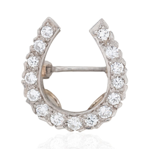 Vintage Diamond Horseshoe Brooch/Pendant