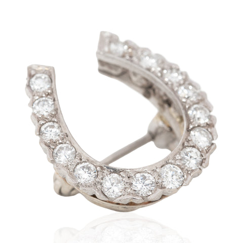 Vintage Diamond Horseshoe Brooch/Pendant
