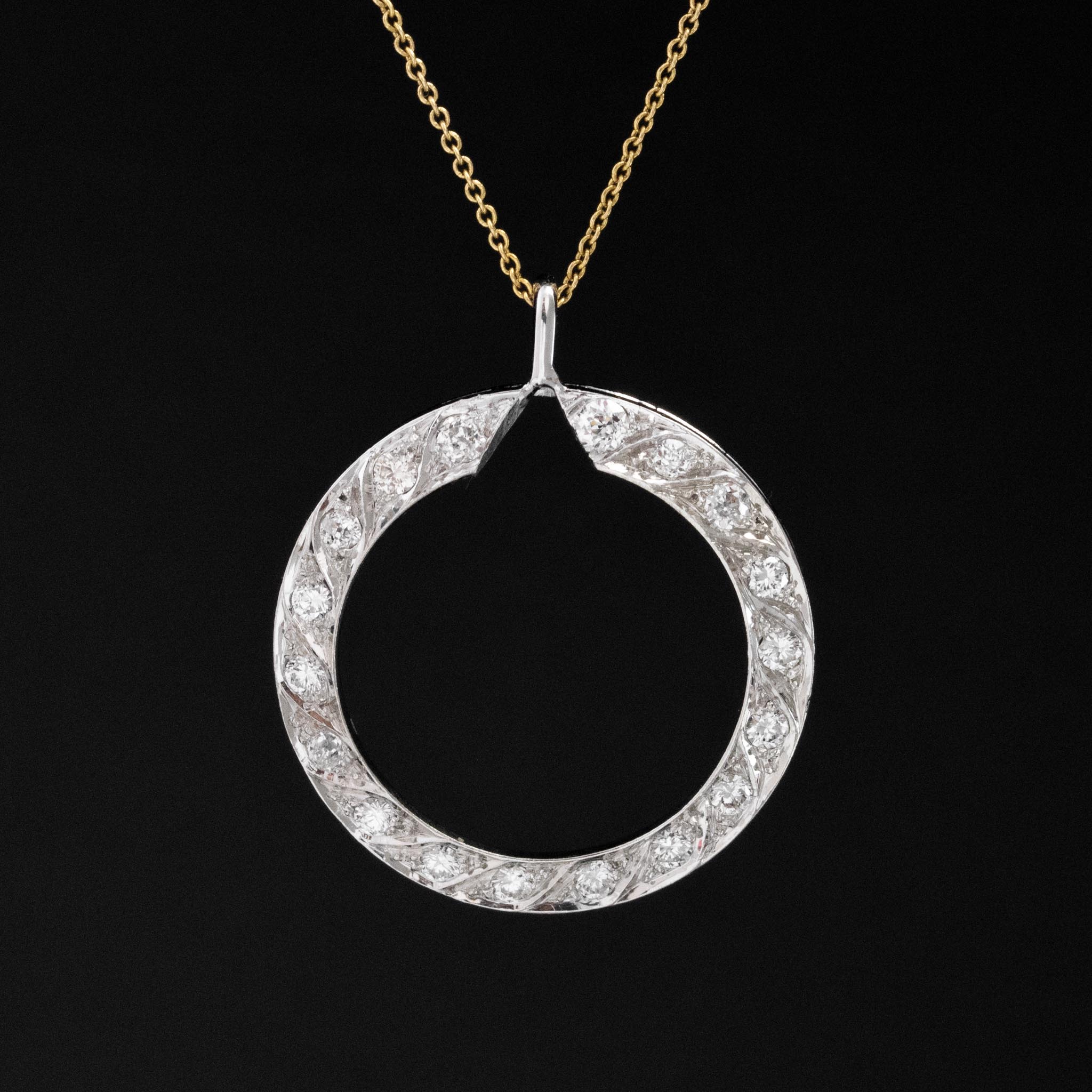 .70ctw Art Deco Diamond Pendant