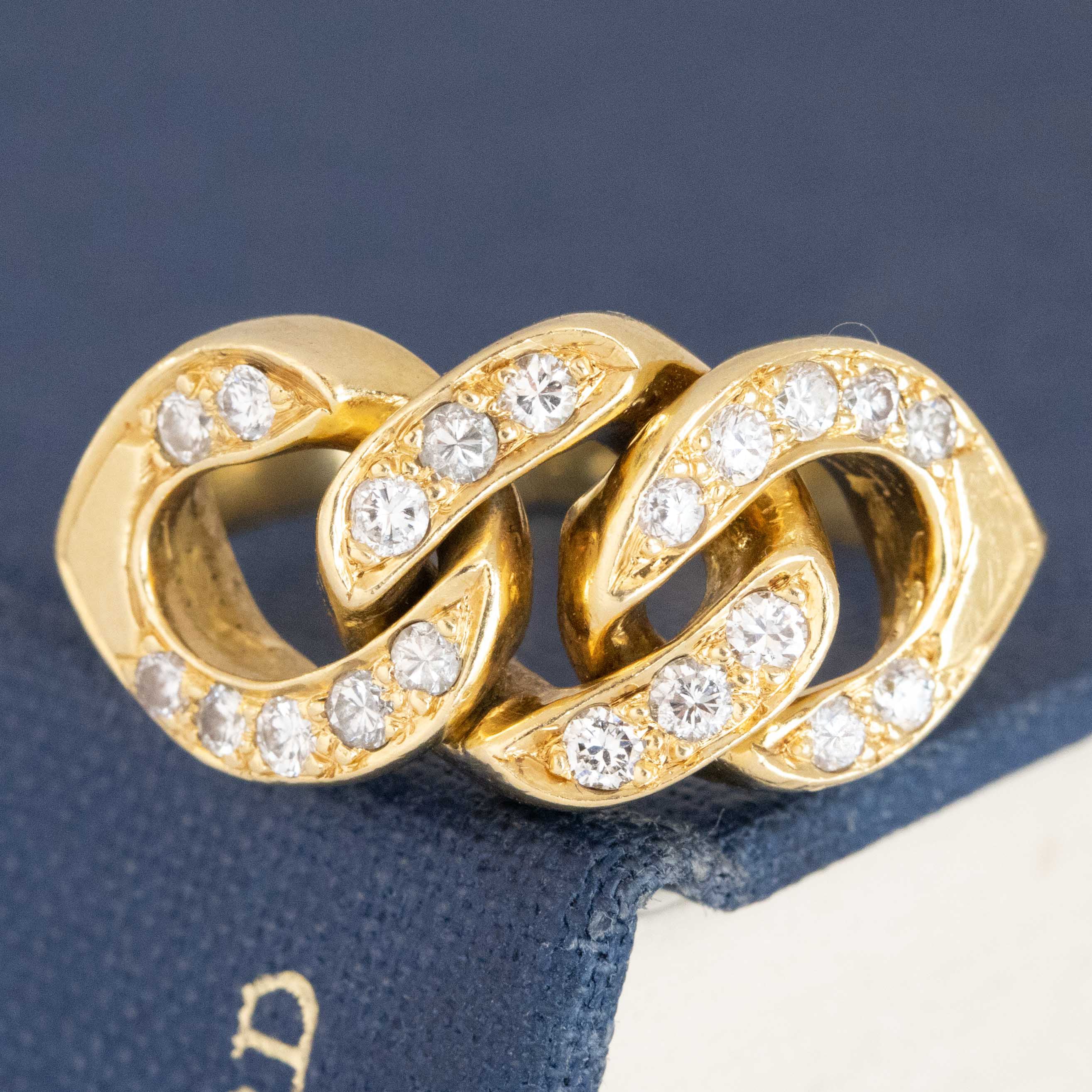 Vintage Diamond Chain Ring by Van Cleef & Arpels