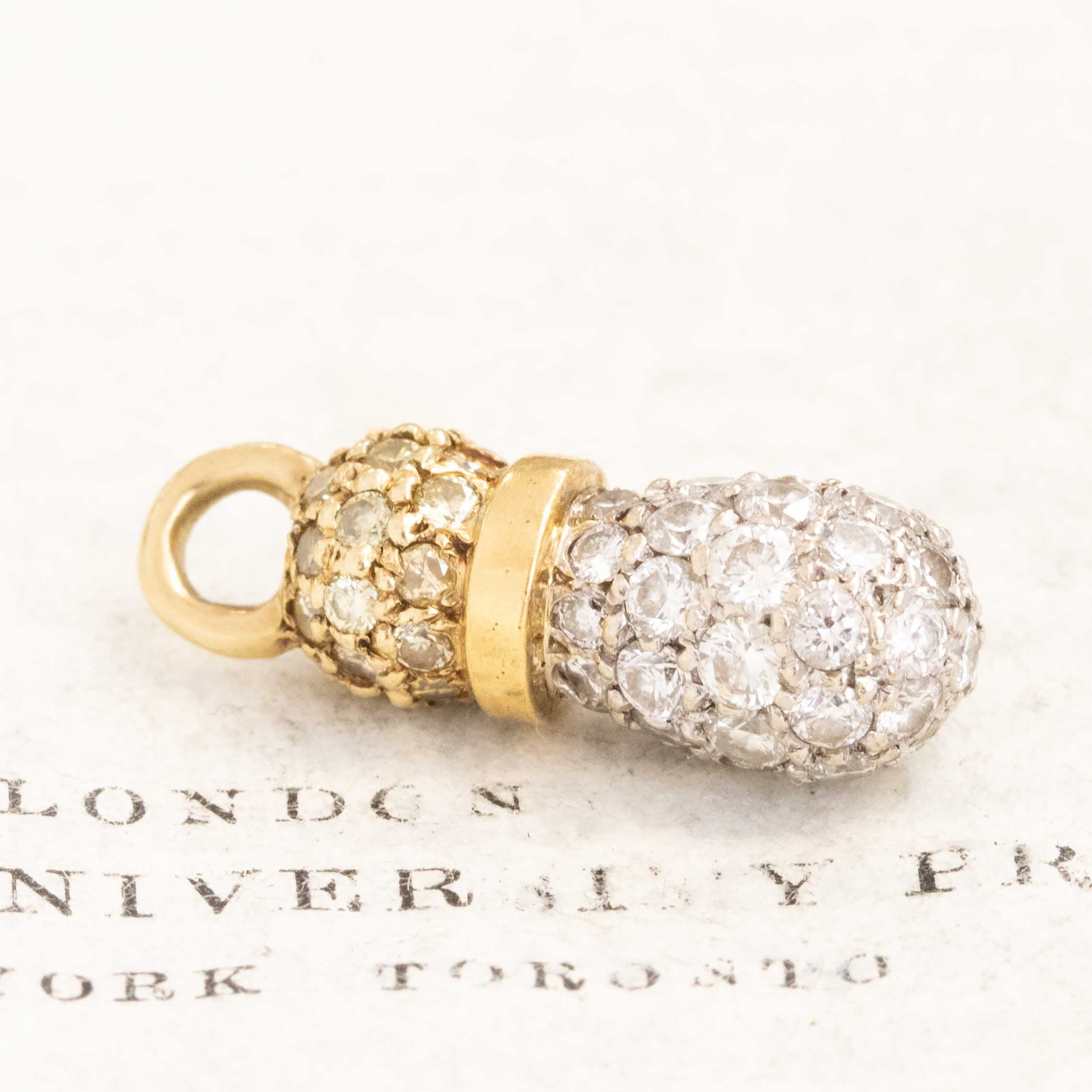 Vintage Diamond Pave Light Bulb Pendant