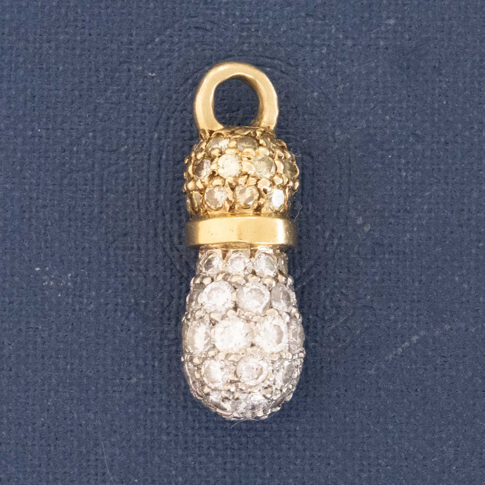 Vintage Diamond Pave Light Bulb Pendant