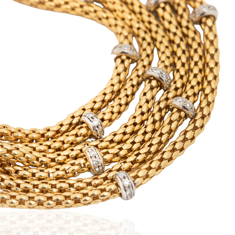Vintage Diamond Bib Bracelet & Necklace Set, by Fope