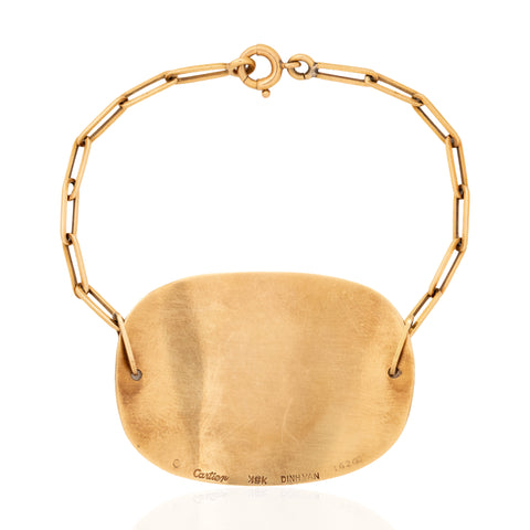 RARE Vintage "L" Name Plate Bracelet, by Dinh Van for Cartier