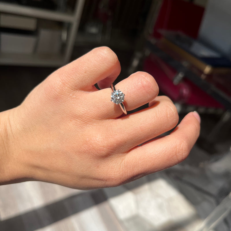 Tiffany & Co Princess Cut Diamond Engagement Ring – Opulent Jewelers