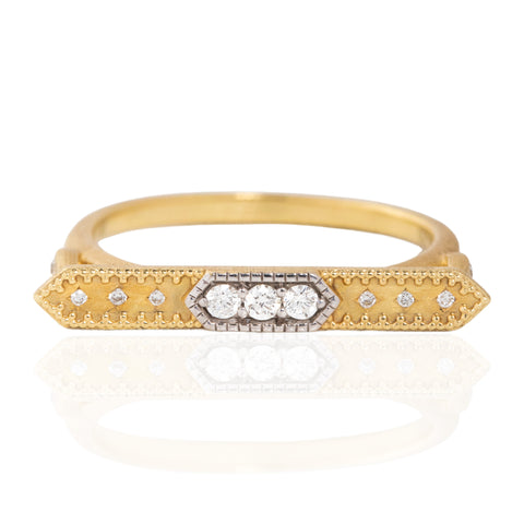 Hex Bar Ring, by Jude Frances