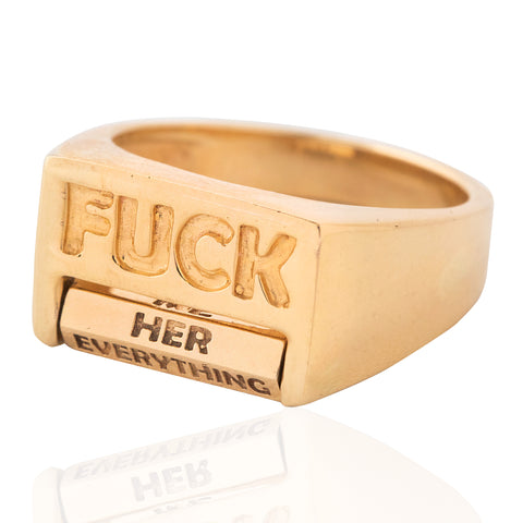 FUCK It, Me, Her, Him, You, Everything Spinning Signet Ring