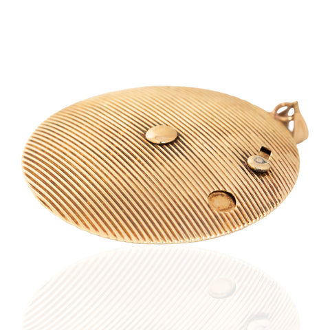Vintage Fluted Pill Box Pendant