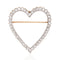 2.00ctw Edwardian Old European Cut Diamond Heart Brooch/Pendant