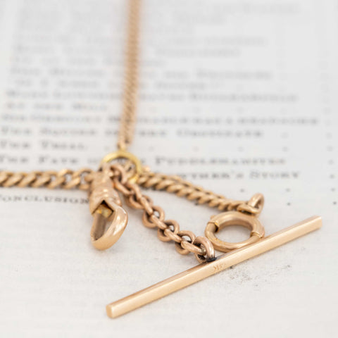 Vintage 14kt Curb Link Watch Chain