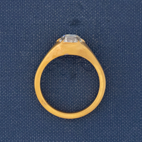 1.60ct Cushion Cut Diamond Collet Solitaire, GIA