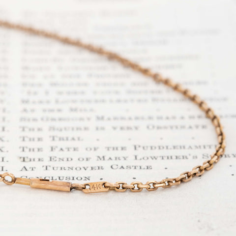 Antique Biker Link Chain Necklace