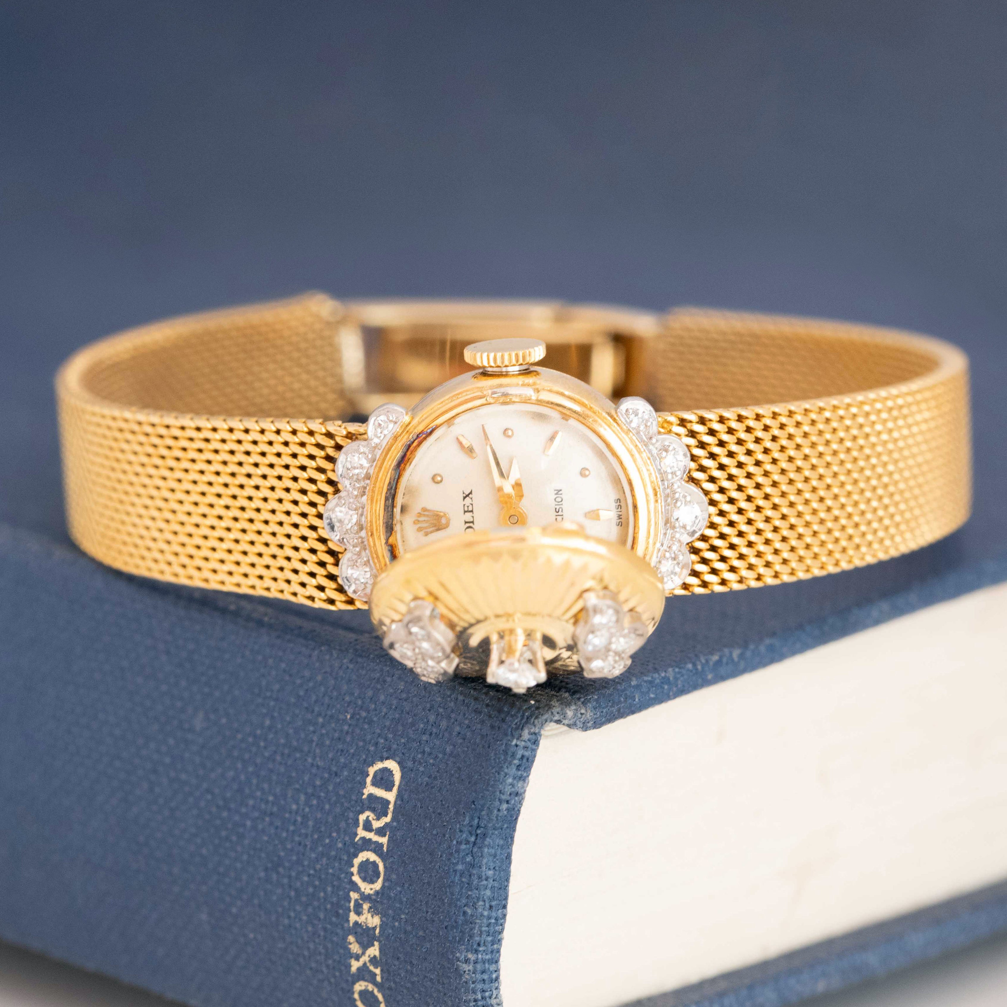 1.37ctw Retro Diamond Hidden Watch Bracelet, by Rolex